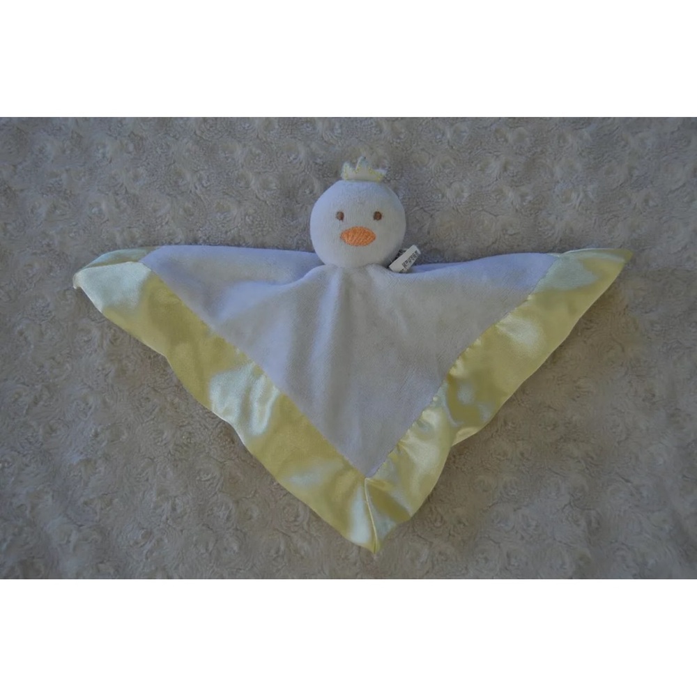 Celebrity International Duck Chick Lovey Security Blanket Cream Yellow Silky